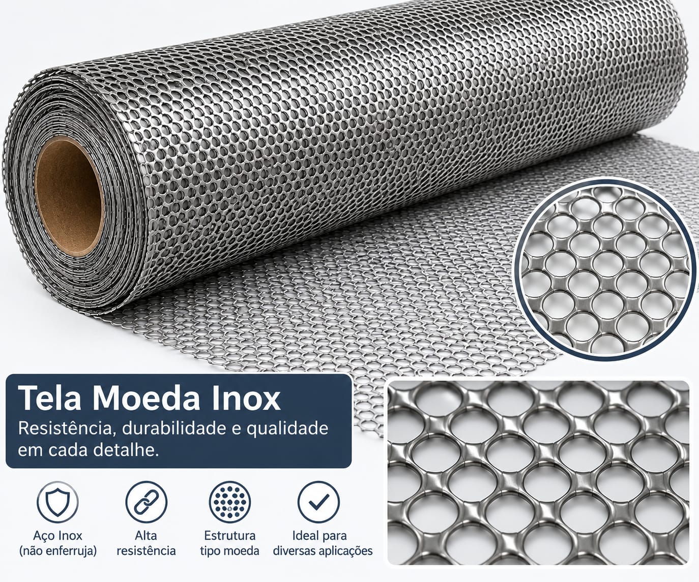 Tela moeda em aço inox — Casa das Telas, foto 32